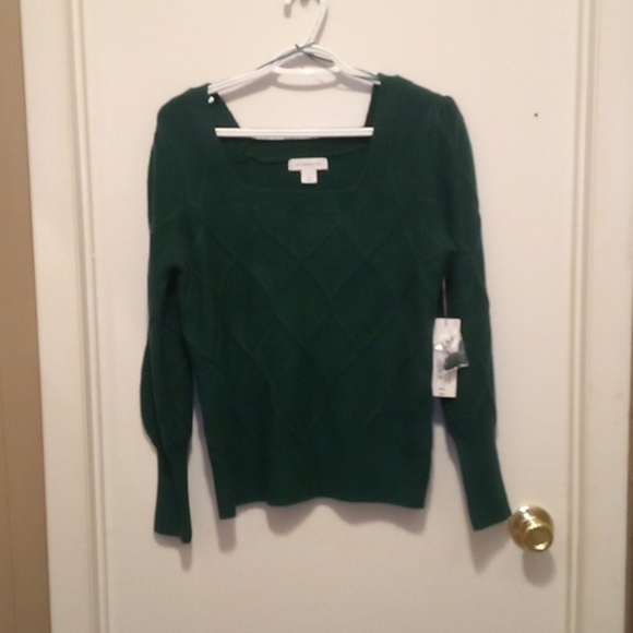 Liz Claiborne Tops - NWT - Liz Claiborne Green Long Sleeve Knit Sweater - Size Small